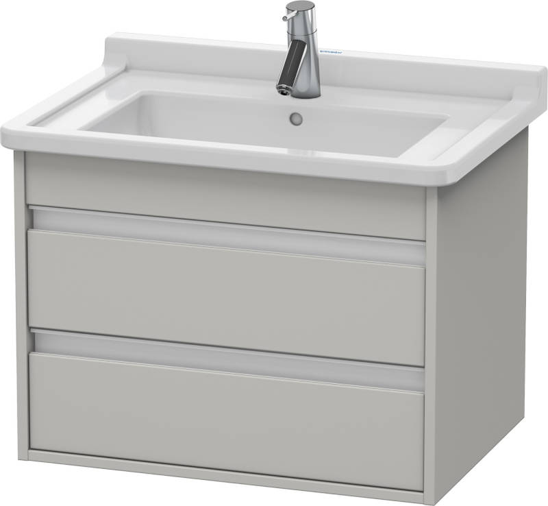 Duravit Ketho Waschtischunterbau 650x450 2 Auszüge Betongrau