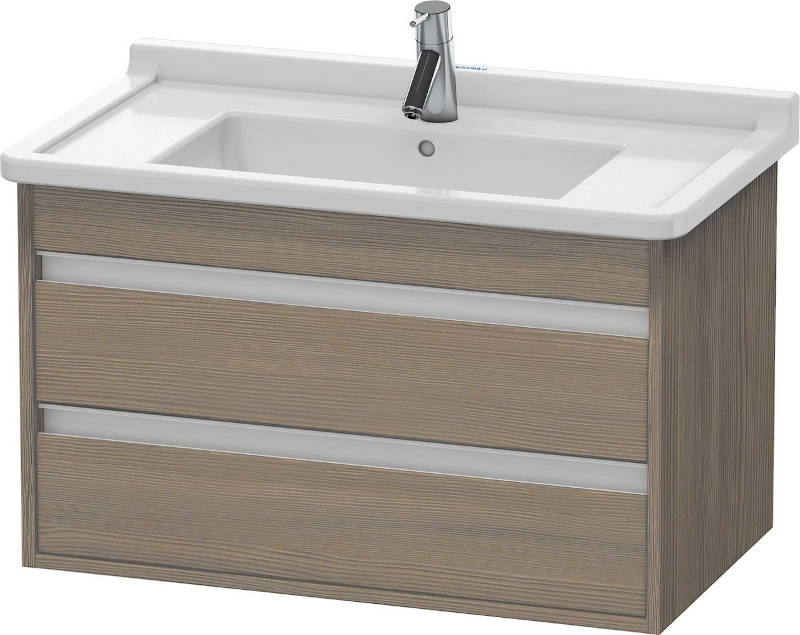 Duravit Ketho Waschtischunterbau 800x455 2 Auszüge Eiche Terra