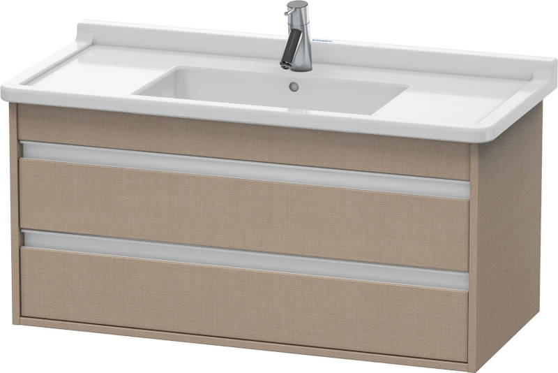 Duravit Ketho Waschtischunterbau 1000x455 2 Auszüge Leinen