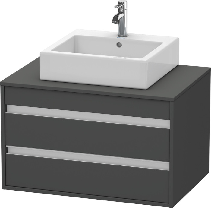 Duravit Ketho Waschtischunterbau 2 Auszüge 800x550 Graphit matt