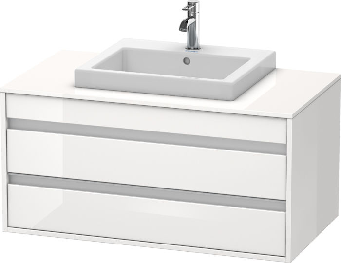 Duravit Ketho Waschtischunterbau 1000mm für Einbauwaschtisch Weiss Hochglanz