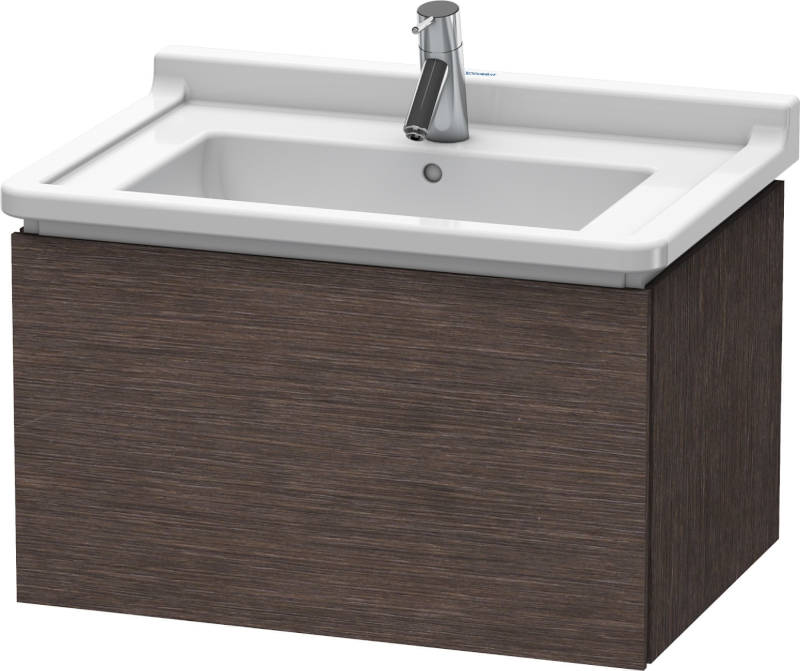 Duravit L-Cube Waschtischunterbau 670 mm 1 Auszug Eiche dunkel gebürstet