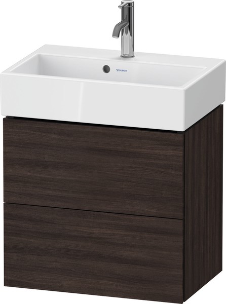 Duravit L-Cube Waschtischunterbau 2 Auszüge Kastanie dunkel