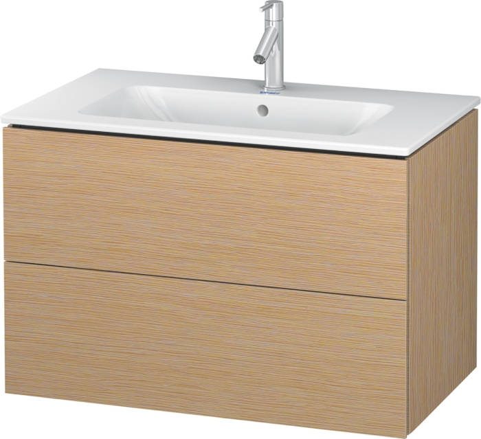 Duravit L-Cube Waschtischunterbau 820 mm Eiche gebürstet 2 Auszüge