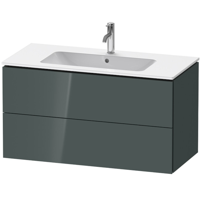 Duravit L-Cube Waschtischunterbau 1020 mm 2 Auszüge Dolomiti Grey Hochglanz