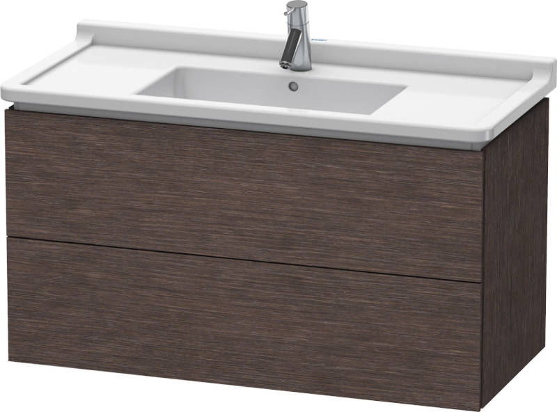 Duravit L-Cube Waschtischunterbau 1020mm 2 Auszüge Eiche dunkel gebürstet