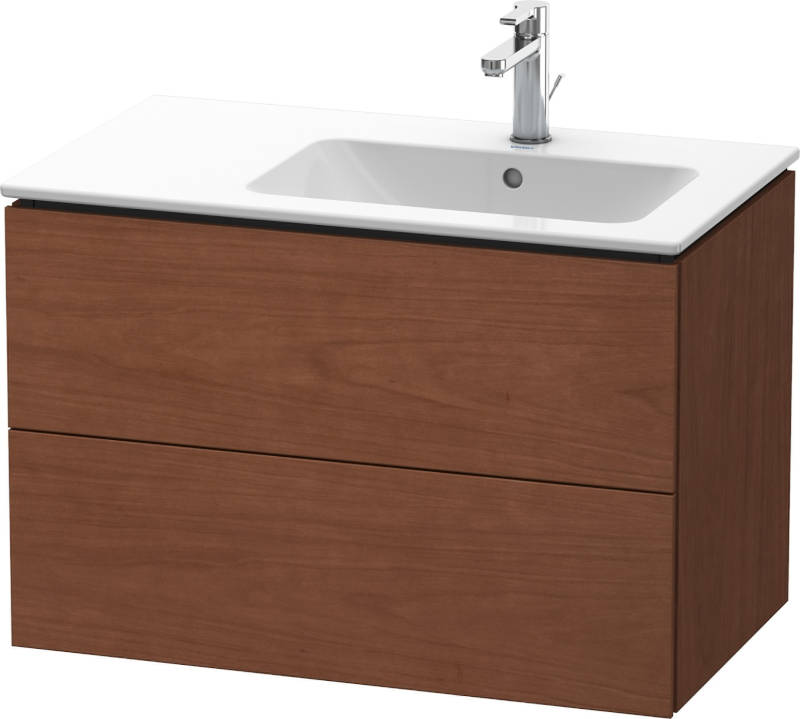 Duravit L-Cube Waschtischunterbau 820 mm 2 Auszüge amerk. Nussbaum