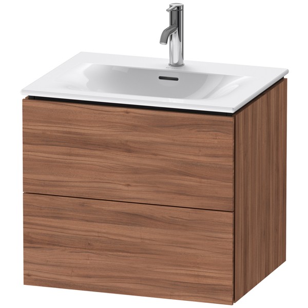 Duravit L-Cube Waschtischunterbau 2 Auszüge 620 mm Nussbaum Natur