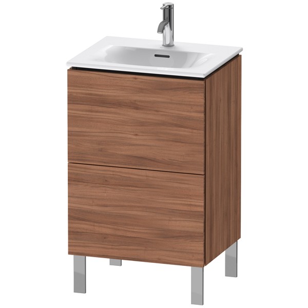 Duravit L-Cube Unterbau 2 Auszüge bodenstehend 520mm Nussbaum Natur