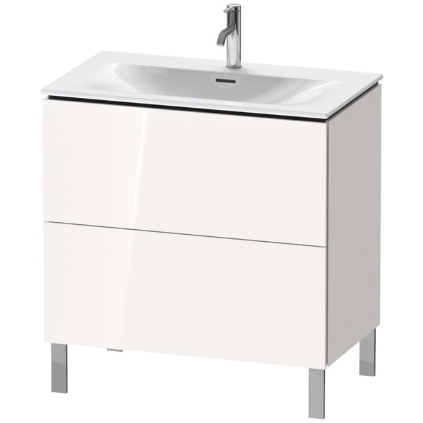 Duravit L-Cube Waschtischunterbau 2 Auszüge 820mm Weiss Hochglanz