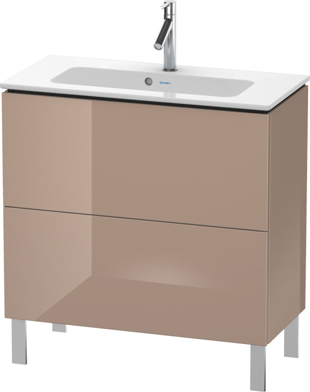 Duravit L-Cube Waschtisch stehend 820 mm 2 Auszüge Cappuccino Hochglanz