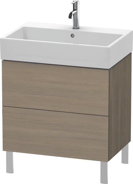 Duravit L-Cube Unterbau 2 Auszüge 684 mm Eiche Terra stehend