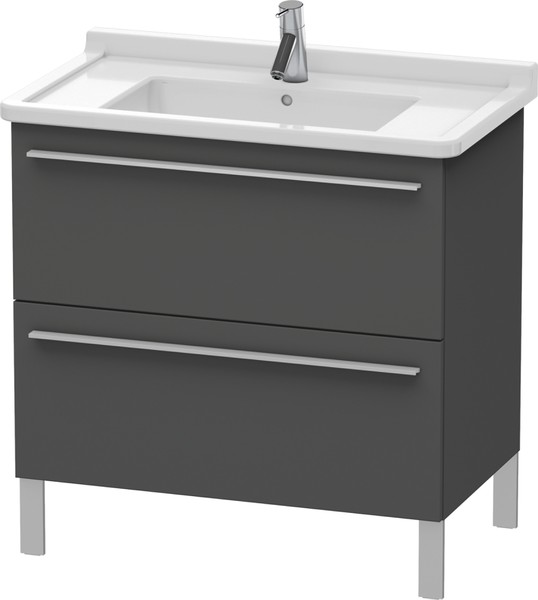 Duravit X-Large Unterbau Breite: 800mm 2 Auszüge Graphit matt